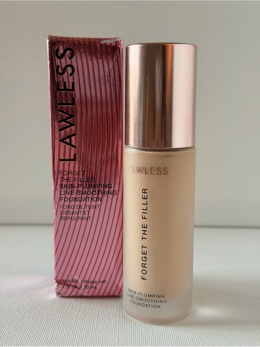 Lawless Forget The Filler Skin-Plumping Line-Smoothing Foundation - 1F - NIB